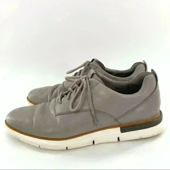 Cole Haan mens size 11 gray leather grade OS lightweight lace up Oxfords main image 7